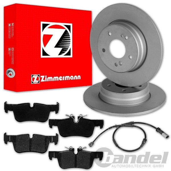 Zimmermann Bremsscheiben 280Mm + BelÄGe Hinten Passend FüR BMW X1 F48 + X2 F39-image