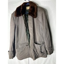 Rare Vintage 1950-1970 Men's McGregor tailored FauxFur Collar Zip-Up Jacket 42