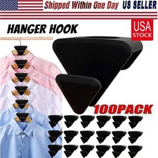 100PCS Clothes Hanger Connector Hooks Closet Hanger Organizer Space Saving Clip