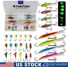 26PCS Ice Fishing Jigs Ice Fish Lures Jig Heads Walleye Fish Lures Crappie Jigs