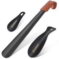 ZOMAKE Shoe Horn Long Handle for Seniors Men 16.5 7.5 3.9 inch, Black