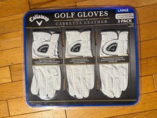 Callaway Golf Gloves Premium 3-Pack Cabretta Leather "Large" New sealed