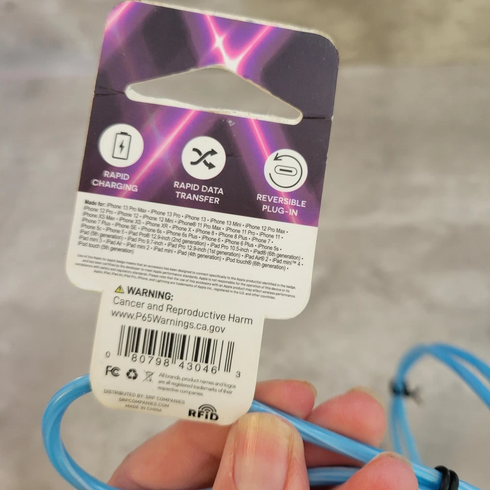 Extra Long Charging Charger Cable USB Cord for iPhone Smart Accessories Light Up - Image 4 of 4