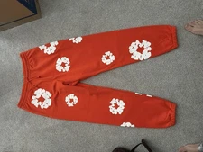 Denim Tears Orange Sweatpants Size Large Brand New with Tags Authentic
