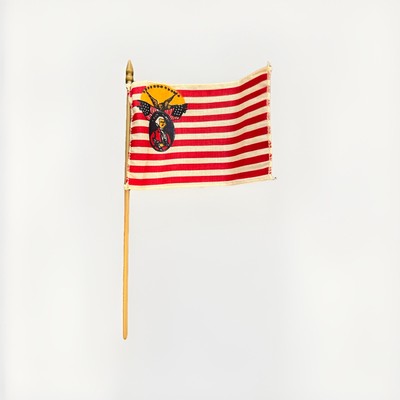 New Old Stock RARE And Vintage Know Nothing  Flag 5.5 x4  American Parade Flag