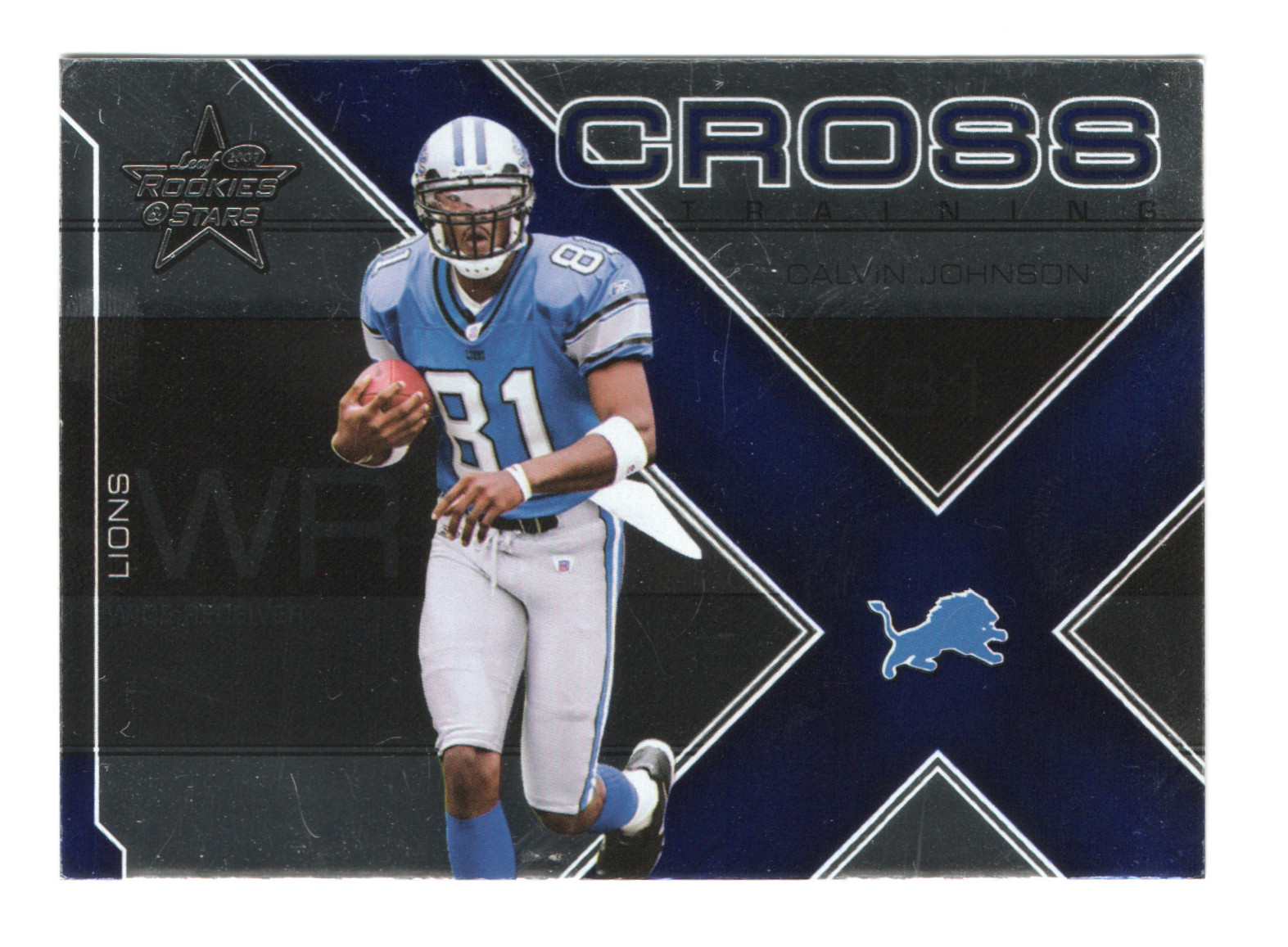 Calvin Johnson Leaf Rookies & Stars Crosstraining #CT6 Blue