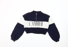 Candy Couture Girls Blue Full Zip Sweatshirt, 16 Years