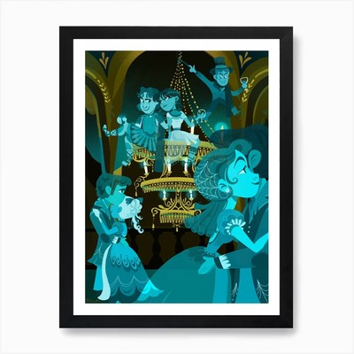 Geisterparty Kunstdruck gerahmt Wandbild Poster Leinwanddruck Bild