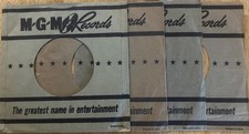 MGM Records classic 45rpm commercial/company sleeves: Lot of 4