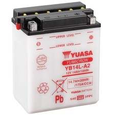 Batterie YUASA YB14L-A2 Pour Kawasaki Vulcan 700 1985 12 Volt 175CCA 14 Ampère