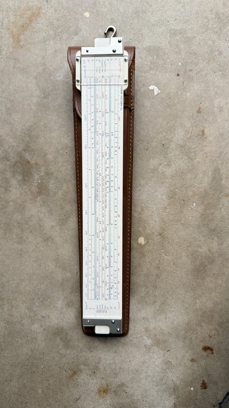 Eugene DIETZGEN Slide Rule Vector Type Log Log B-1725 Japan Leather With Case 