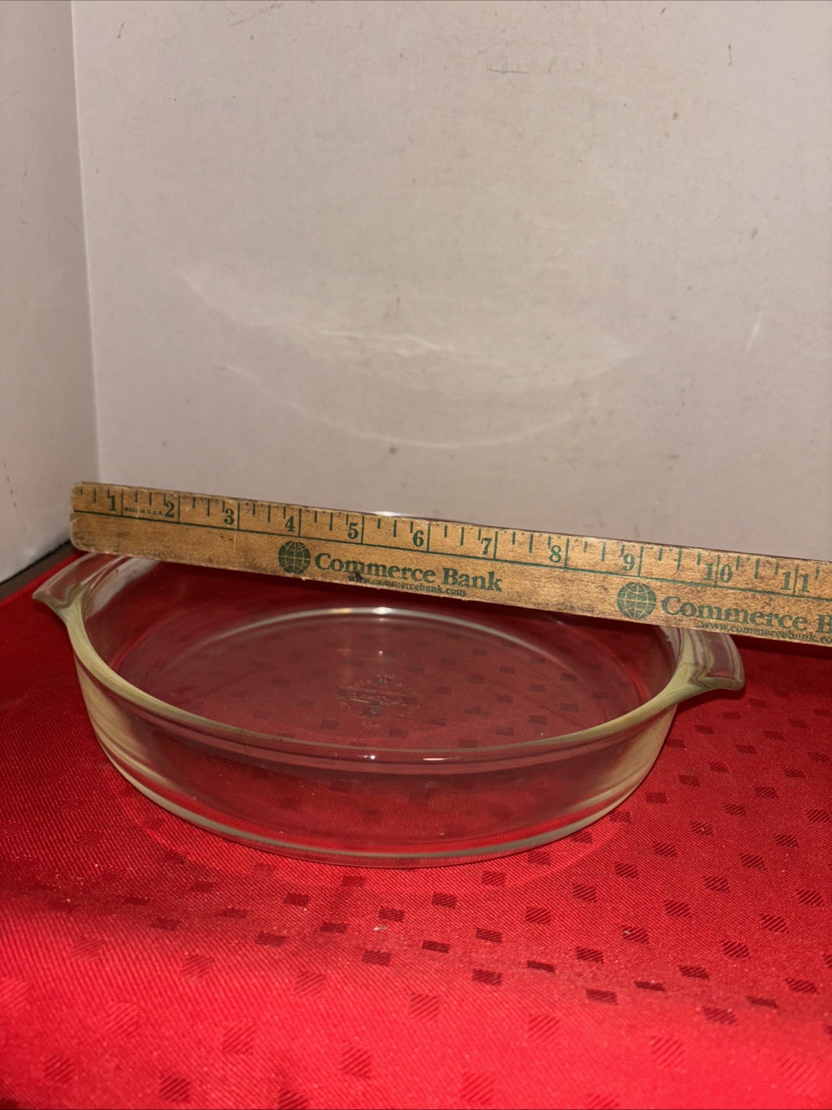 Vintage Anchor Hocking Fire King 9" X 2" Clear Cake  Baking Dish-429 Estate Find