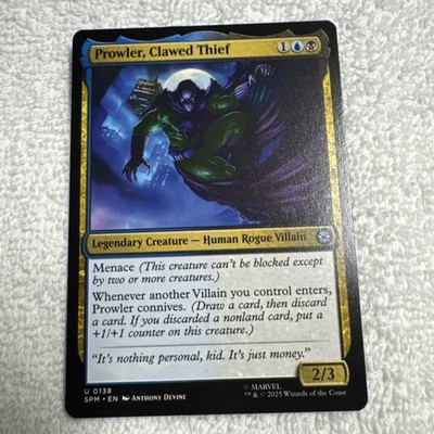 MTG - Prowler, Clawed Thief - Marvel's Spider-Man NM/M Condition