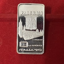LINGOTTO ITALIA 90 Stadio PALERMO LA FAVORITA 5 Grammi 925 Numismatica