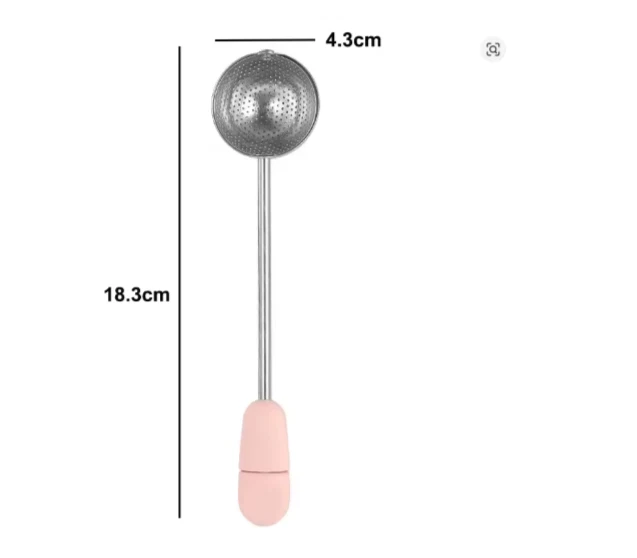 可重复使用旋转不锈钢细网茶片 — 第 4/4 张图片