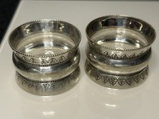 Pair of Silver Coloured Napkin Rings