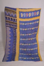 Boho Indian Kantha Quilt Handmade Cotton Vintage Floral Reversible Throw Blanket