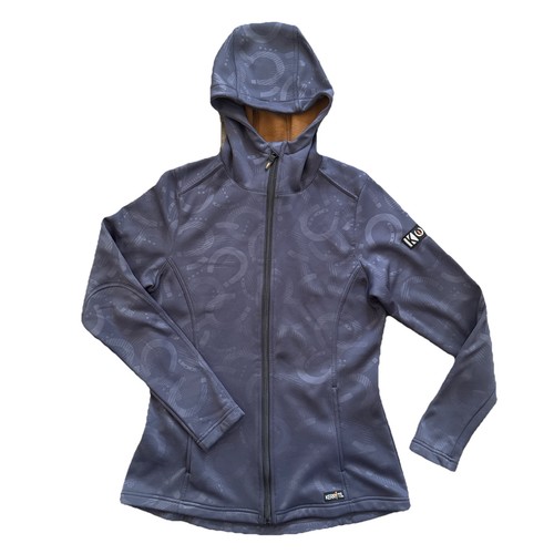 Kerrits Hooded Riding Jacket Womens Medium Blue Full Zip Equestrian Fleece