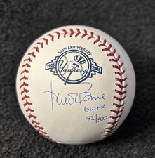 Aaron Boone Win HR INSC NY Yankees 100th Anniversary SIGNED Baseball BECKETT COA