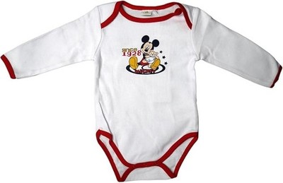 Disney Mickey Mouse Body - Träum' mit Mickey mit süßem Teddy- rot/weiß