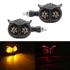 2PCS Motorcycle Bullet Front Turn Signal Light Blinker Indicator Yellow-Red