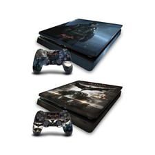 BATMAN ARKHAM KNIGHT GRAPHICS VINYL SKIN DECAL FOR PS4 SLIM CONSOLE  CONTROLLER