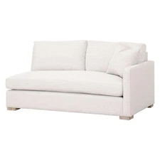 Essentials For Living Stitch & Hand Clara Fabric Right Arm Sofa in Stone