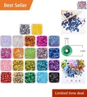 Bulk 9800pcs 6mm Round PVC Sequins for Crafts Embroidery DIY Costumes Jewelry