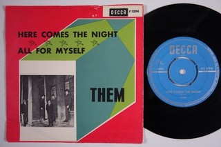 THEM Here Comes The Night RARE Sweden 45 garage beat swedish Van Morrison HEAR!
