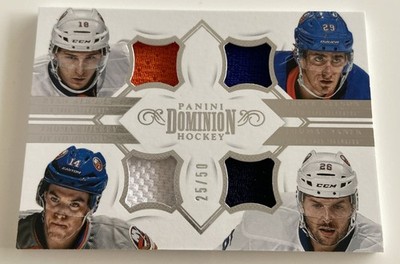 NHL Card-Strome/Nelson/Hickey/Vanek-Quad xx/50-Panini Dominion 13-14-Islanders