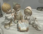 🎄 Christmas Vintage Homco Porcelain Children 5-piece Nativity Set #5502 — photo 2