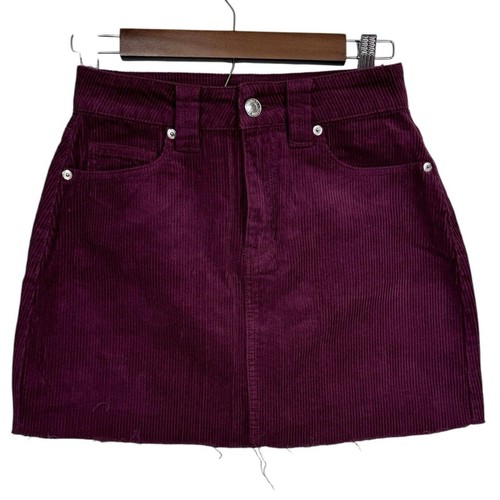 Forever 21 Burgundy Corduroy 5-Pocket Mini Skirt Women’s Size XS NWT