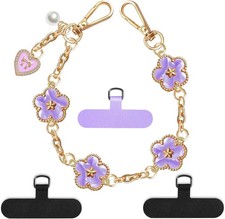 TACOMEGE Phone Charm Purple  Phone Tether Tab Black