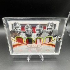 Panini 2022 Immaculate Collegiate IM-6 UGA Quad Mem White Cook Swift Chubb /25🐶