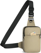 Mini Sling Bag Small Crossbody Bag With RFID Blocking For Women  Men Khaki