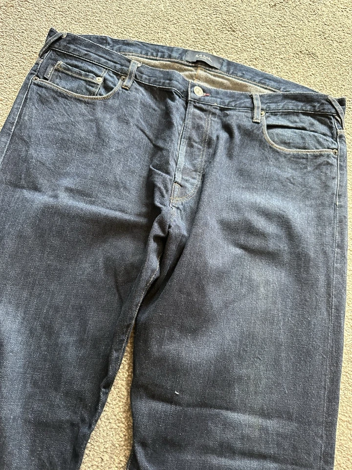 Мужские джинсы Paul Smith, размер W38 X L34, прямые, обычный крой, джинсовая ткань, синий, (S6) - Изображение 4 из 4