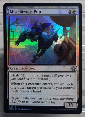 Mischievous Pup - Uc/Foil/Kreatur - Magic: The Gathering: Foundation - EN/NM