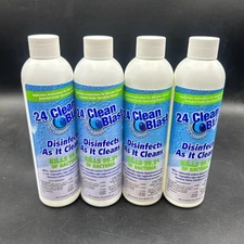 NEW SEALED 4 Bottles 24 Clean Blast Steam Activator Disinfects Bacteria 8oz Each