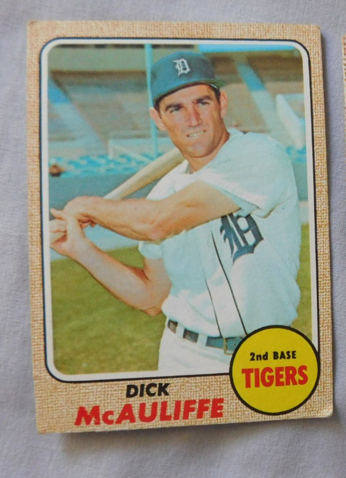 1968 Topps #285 Dick McAuliffe Detroit Tigers Baseball Card VG