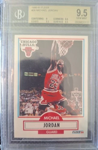 1990-91 Fleer Michael Jordan #26 Chicago Bulls BGS 9.5 Gem Mint