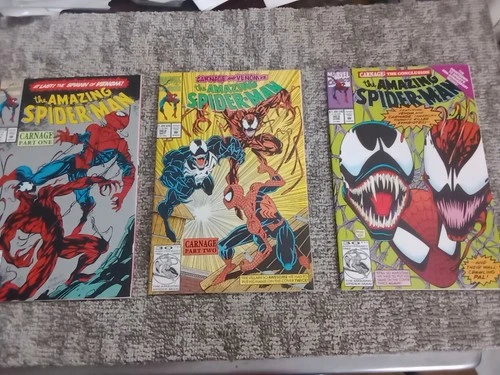 Amazing Spider 🕷️ Man Marvel Comics Issues 361,362,363, Carnage Saga, 1992,👀