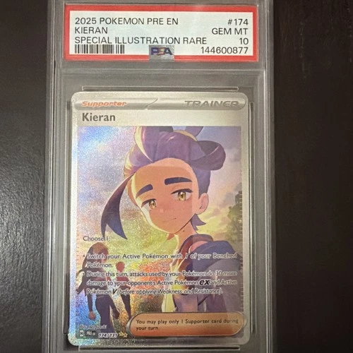 2025 Kieran 174 174/131 Sv: Prismatic Evolutions Holo PSA 10 Pokemon