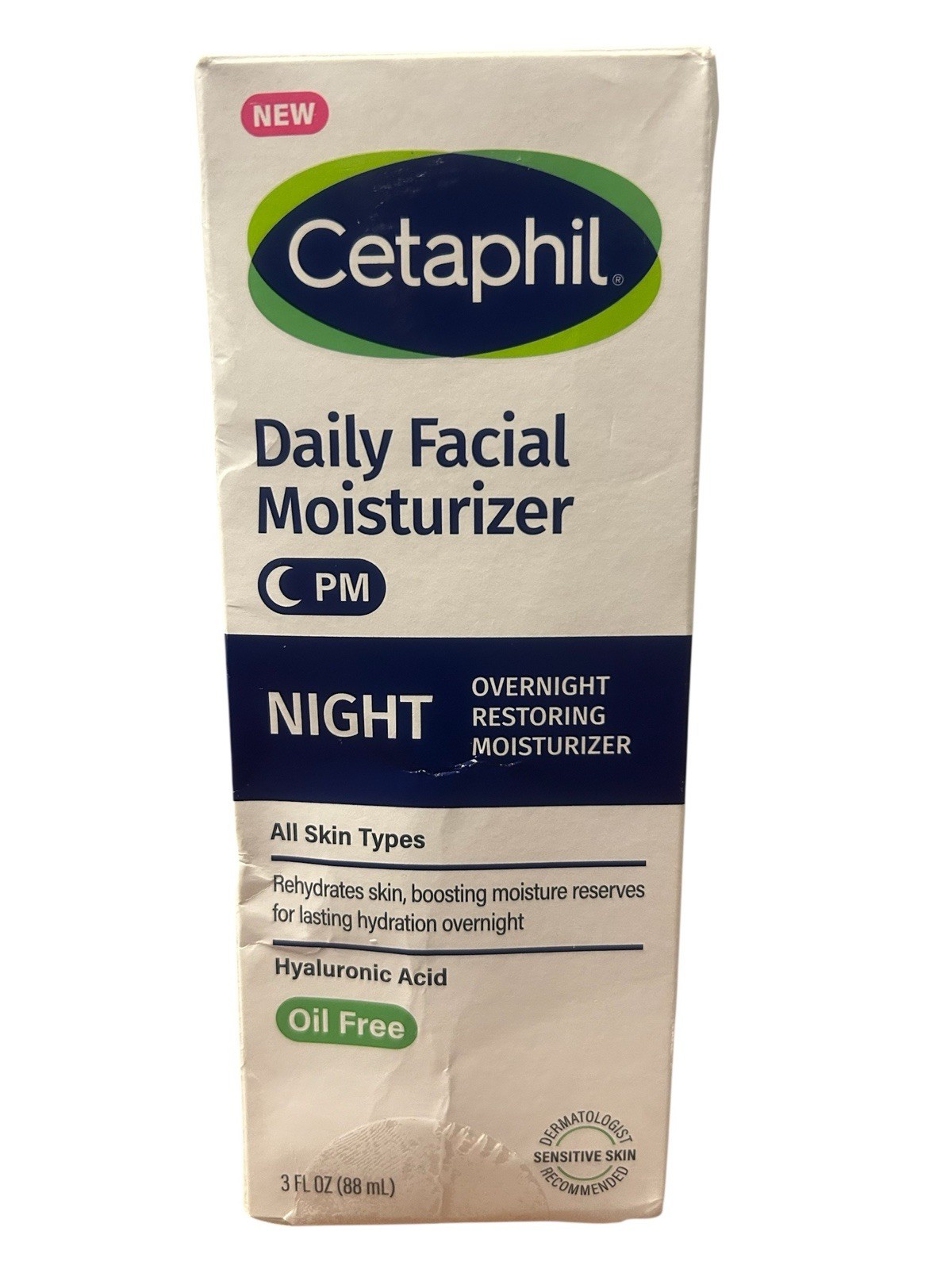 Cetaphil Oil-Free Daily Facial Moisturizer with Hyaluronic Acid for All Skin Types 3oz