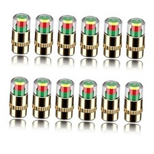 Tire Pressure Monitor Caps, 2.4Bar 36PSI Valve Stem Caps with 3 Color Alert,