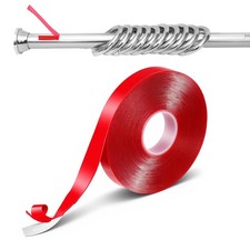 Double Sided Silent Tapes Curtain Glide Tape Clear 32.8ft Drapery Glide Silen...