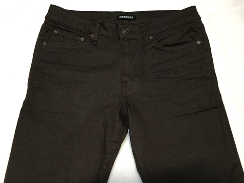 Express Jeans Herren braun schmale Passform 5 Taschen Stretch Etikett 30 x 30 PASSFORM 33,5 x 30 - Bild 4 von 11