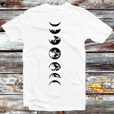 Phasen des Mondes Formen Astrologie Weltraum Nasa Finsternis T-Shirt B859