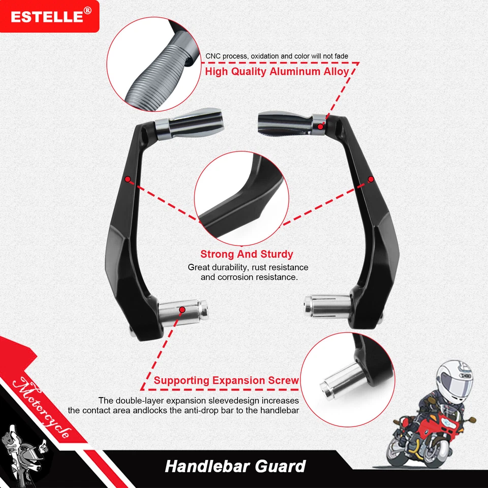 Protector de mano extremo manillar motocicletas Suzuki GSXS1000F 2016-2022 Foto 3 de 4