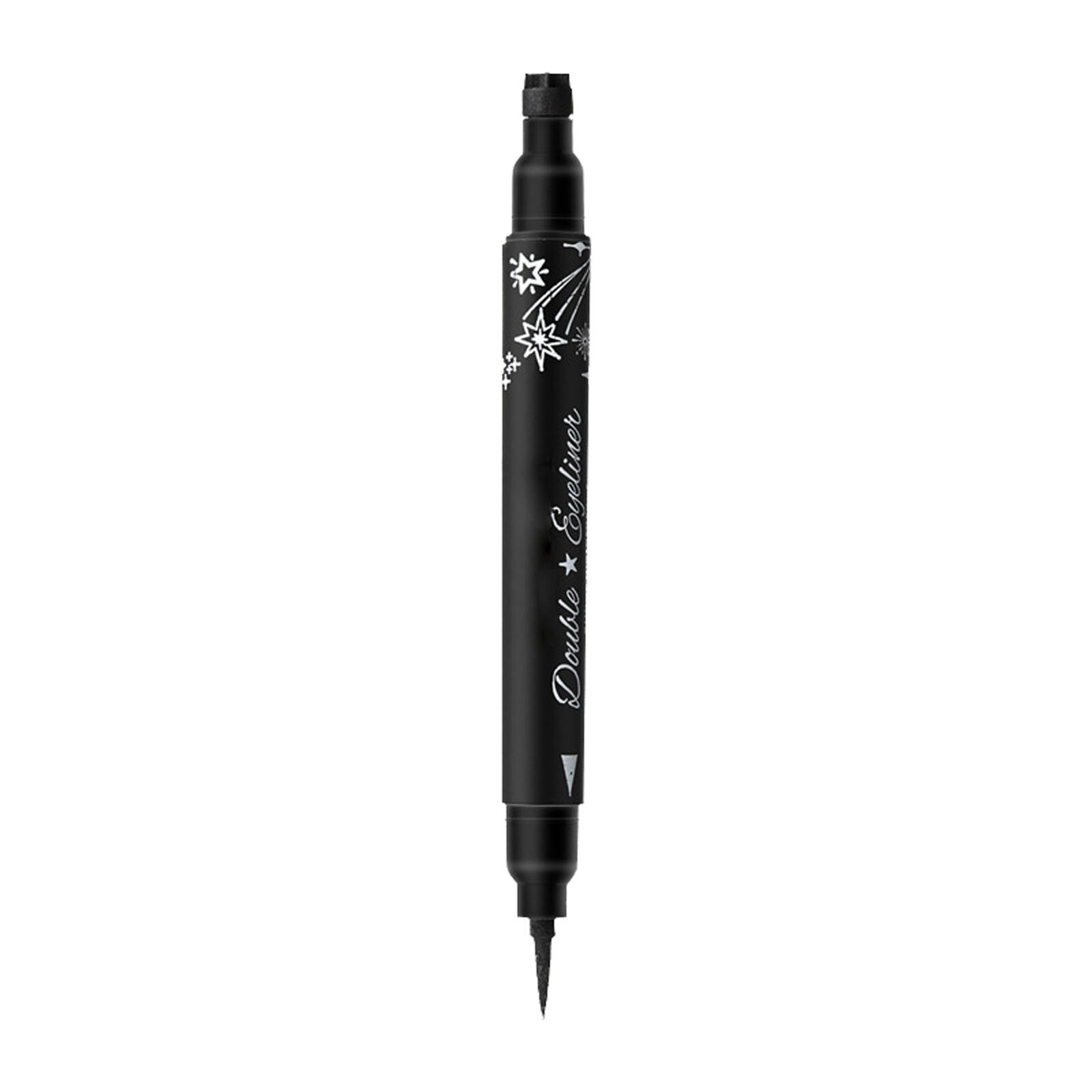 Lip Liner Pencil Black Liquid Dual Tip Eyeliner Stamp Easy To Wear Long