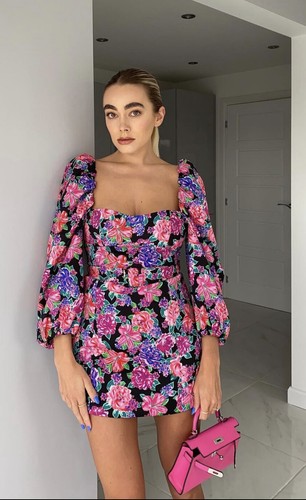 ZARA Woman's Floral Print Mini Dress 